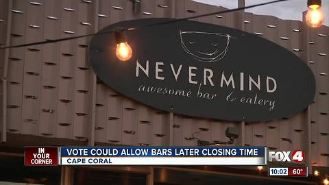 Cape City Council considering extending bar hours