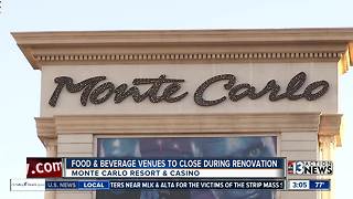 Restaurants closing at Monte Carlo