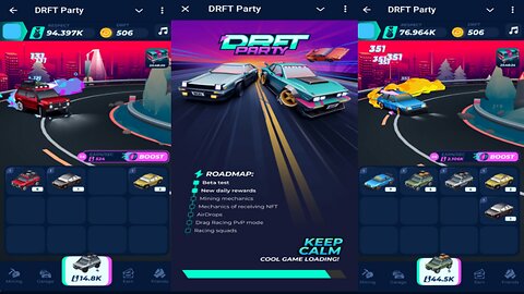 DRFT Party | Merge 2 Cars To Earn $DRFT Tokens | New Telegram Crypto Mining Airdrop Bot