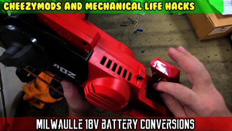 Milwaukee M18 (18 volt} conversion to HF Bauer 20v chainsaw + other uses. 18v vs 20v batteries