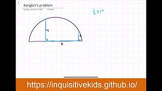 Can you find the area of this semi-circle with just these lines?