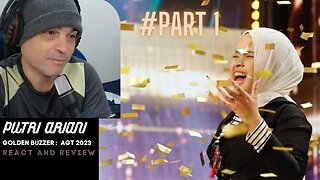 Putri Ariani receives the GOLDEN BUZZER Auditions | AGT 2023 - BRAZILIAN REACT Ariani #part1