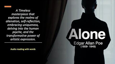 Alone by Edgar Allan Poe (Audio reading)