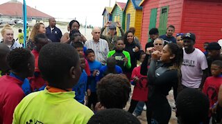 SOUTH AFRICA - Cape Town - Proteas players interact with Laureus, Waves for Change, kids (Video) (Zu7)