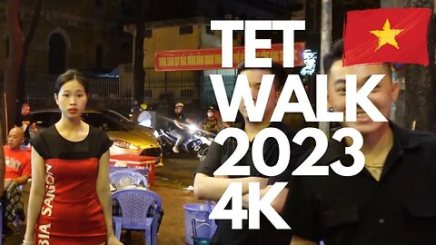 4K Tet Walk | Tao Dan to Nguyen Hue | Saigon 2023 🇻🇳