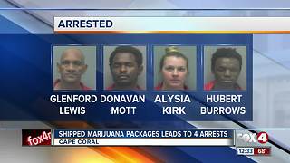 Shipped Marijuana Packages Lead to 4 Arrest