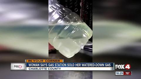 Charlotte county woman says she bought watered-down gas