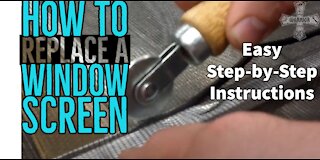 How to replace your window screen easy and fast DIY