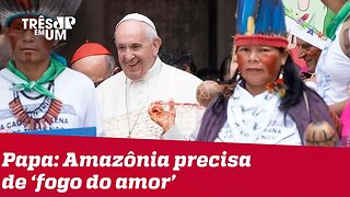 Papa Francisco diz que fogo na Amazônia foi ateado por interesses que destroem