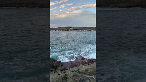 Kukuihoolua Island at sunset. #shorts at Laie point state wayside park, Mokualai, Hawaii.