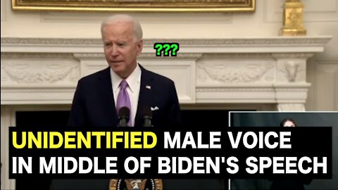 Unidentified male voice In middle of Biden's speech. Who is he? - Koreanajones