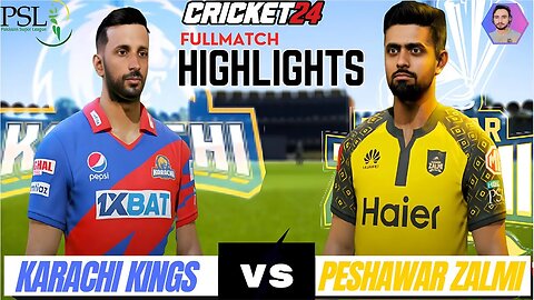 PSL 2024 | Karachi Kings vs Peshawar Zalmi PSL 9 | Match #3 Highlights | Cricket 24 Gameplay