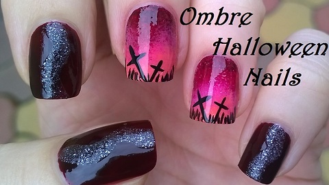 Ombre Halloween nail art tutorial