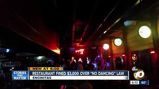 Restaurant fined $3,000 over "no dancing" law