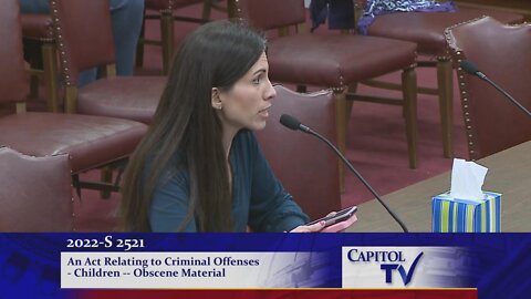 Nicole Solas Testifying on RI Senate Bill S2521 Regarding Obscene Materials In Rhode Island Schools