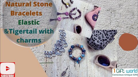Making Bracelets with Natural Stones, Elastic & Tiger Tail| Fashion Inspiration
