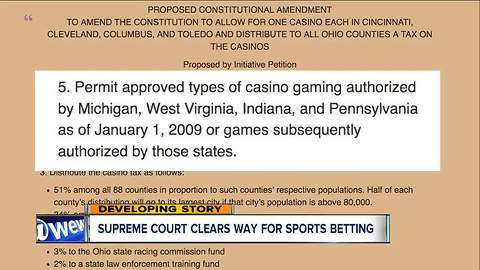 So what's the next step for sports betting in Ohio following U.S. Supreme Court decision