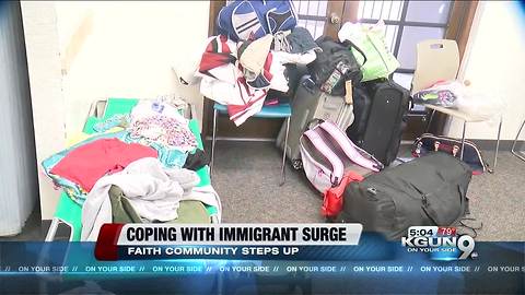Faith community housing surge of migrant families