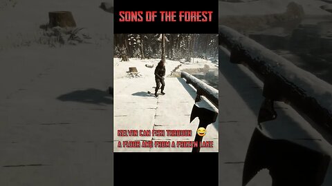 Sons of the Forest - Kelvin can fish through a floor on a frozen lake 😂 - #sonsoftheforest #gaming