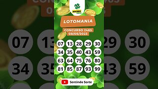 🍀 Resultado LOTOMANIA 2465 | 08/05/23 | Sentindo Sorte #shorts