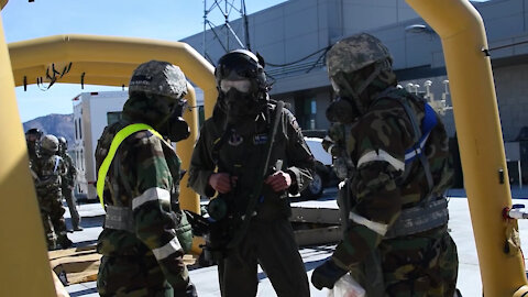 Nevada Air National Guard Practices Decontamination Procedures