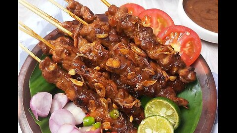 Chicken satay, the most delicious Indonesian food