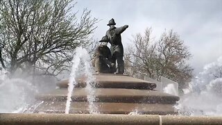 Fallen Firefighters Memorial Fountain turned on early to honor EMT who died of COVID-19
