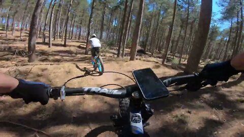 Carvin up the Trail on our Fatbikes ( Fatback Rhino )