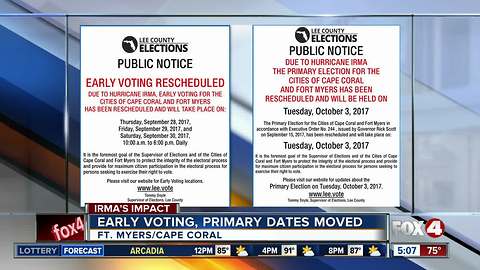 Early voting, primary dates moved