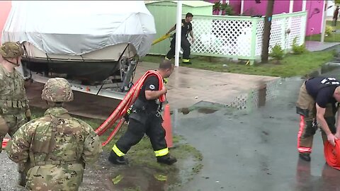The National Guard spent it's day rescuing people in need after Hurricane Idalia in Pinellas County