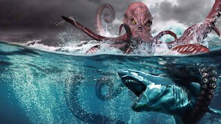 What If a Megalodon Shark Fought the Kraken?