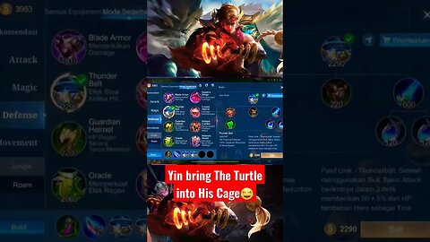 Yin bring The Turtle into His Cage #razimaruyama #mobilelegend #yin #turtle #gaming #memes