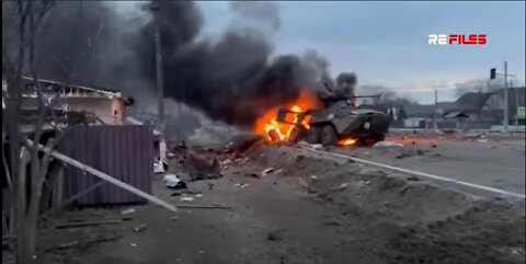 Today (May 07,2022) Ukraine New Drone Destroyed Russian Armored Vehicle and Tanks Convoy in Kharkiv