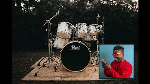 How to make a drumkit with a hair brush and a telephone.