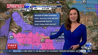 Snowy start to weekend in Denver; Heavy snow in mountains, plains