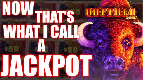 MAGNIFICENT Run on Buffalo Link!! Multiple Bonuses Trigger a Progressive Jackpot