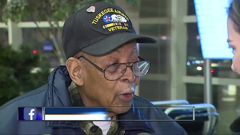 96-year-old Tuskegee Airman gets special welcome to Michigan home