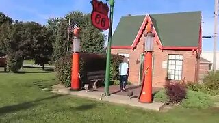 Phillips 66 gas station, Creston Iowa, Travel USA, Mr. Peacock & Friends, Hidden Treasures,