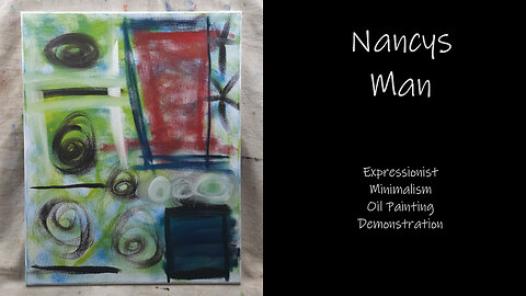 WOW “Nancys Man” What do you Think? Expressionist Minimalism Oil Painting 16x20