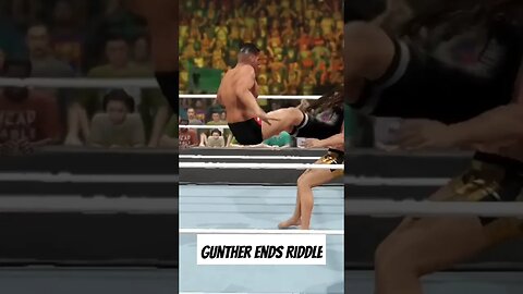 WWE Gunther ends Matt Riddle #shorts