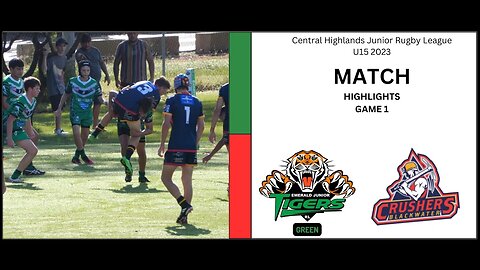 Emerald Tigers Green v Blackwater Crushers U15's highlight Game 1. 2023