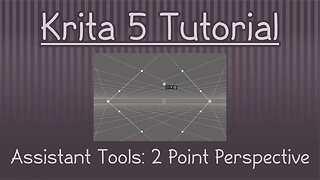 Krita 5.1 Tutorial: Assistants Tools - 2 Point Perspective