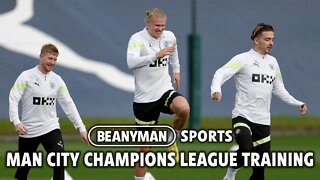 Man City train as Erling Haaland RETURNS to Borussia Dortmund in the Champions League