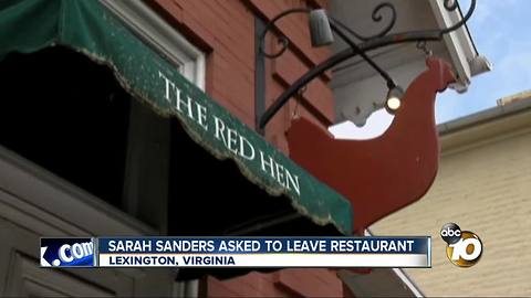 Sarah Sanders asked to leave restaurant