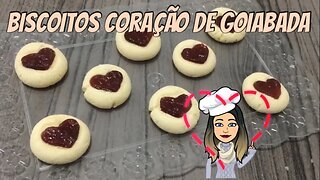 Biscoitos Deliciosos com um lindo coração de Goiabada - Sequilhos com goiabada | Dia das Mães 2023