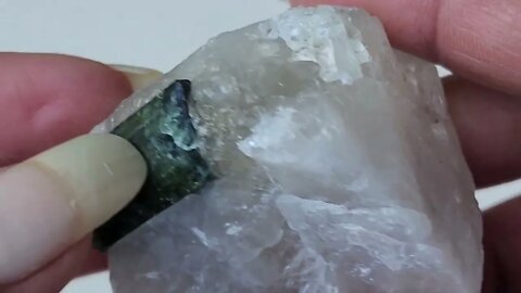 Tourmaline in Quartz, Green Tourmaline, Heart Charka Crystals, Crystals for Love & Romance