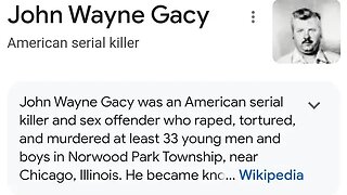 John Wayne Gacy was an American serial killer and sex offender