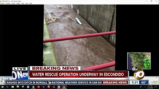 Water rescue operation underway in Escondido