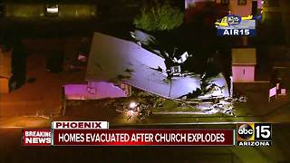 Roof collapses at Phoenix church, no one hurt