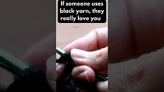 When someone uses black yarn they really love you#crochet #crocheting